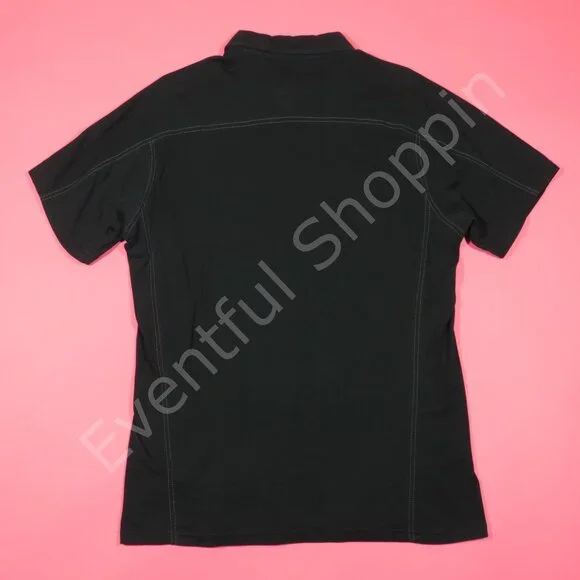 Kuhl Wayfarer Polo Shirt Mens M Black Sierra Nevada Brewing Wildfibre Organic - Picture 3 of 6